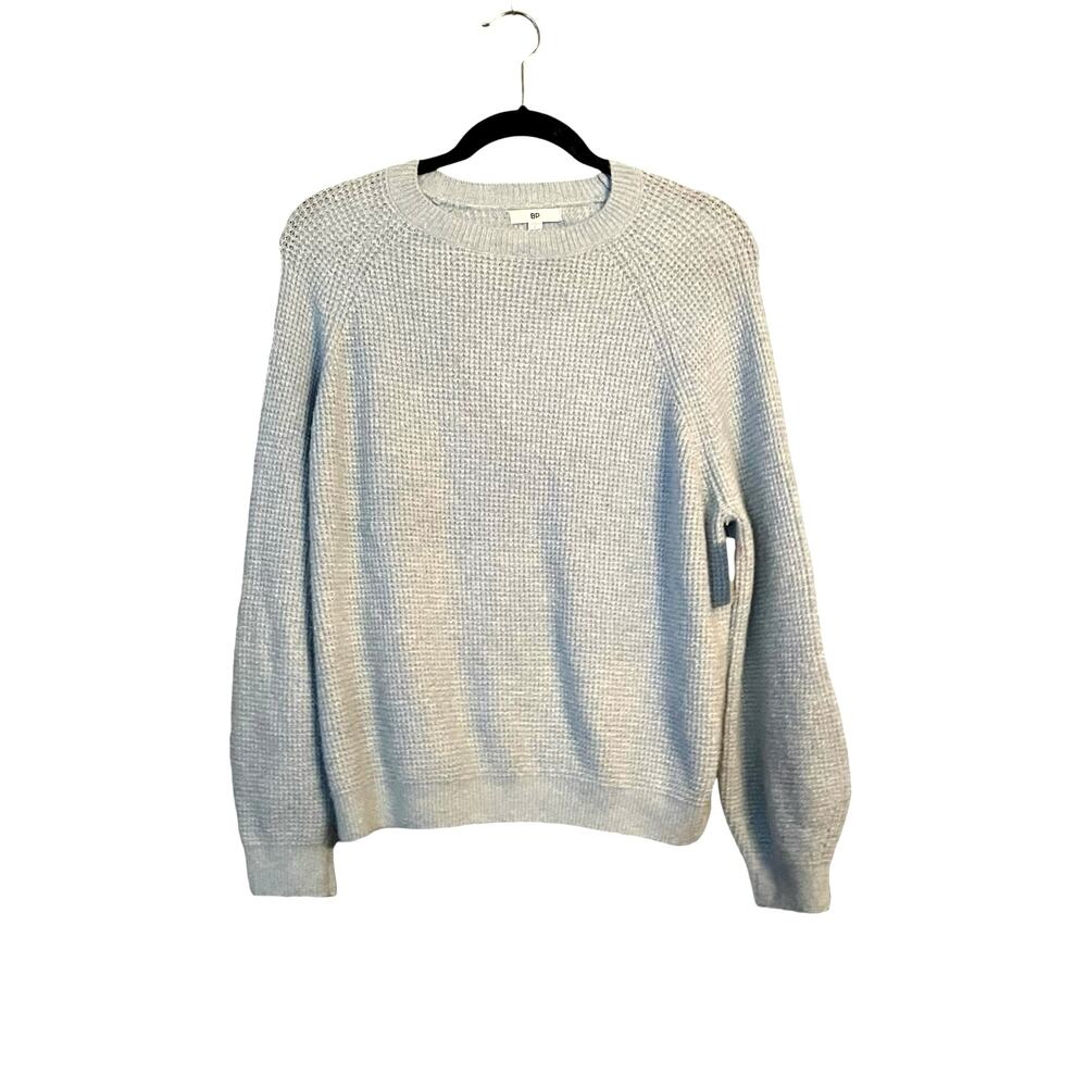 BP Nordstrom Sweater Large Ribbed Blue NEW Long Sleeve Crewneck Minimalist Light